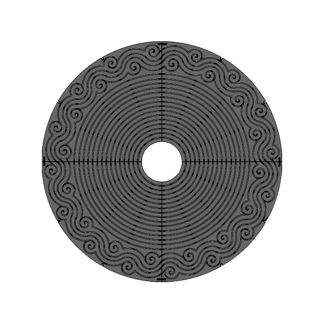 Argo Cast Iron Round Tree Grate 1826mm Heel Proof (72 Inch)
