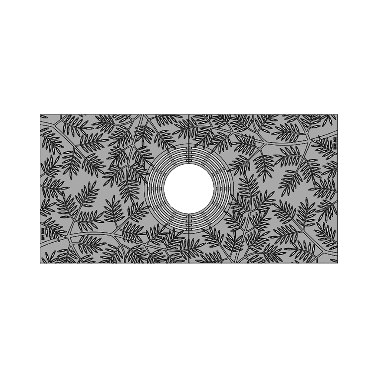 Locust Cast Iron Tree Grate 1829 x 914mm (72 x 36 Inch)