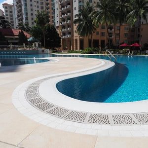 Cobble Jonite Stone Corner Pool Grate 400 x 400mm (16 x 16 Inch)