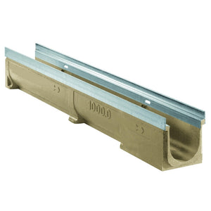 Aquascape Poly-Concrete Channel Drain with Stainless Steel Edge 1000L x 130W x 150H - C250 Class (5 Inch)
